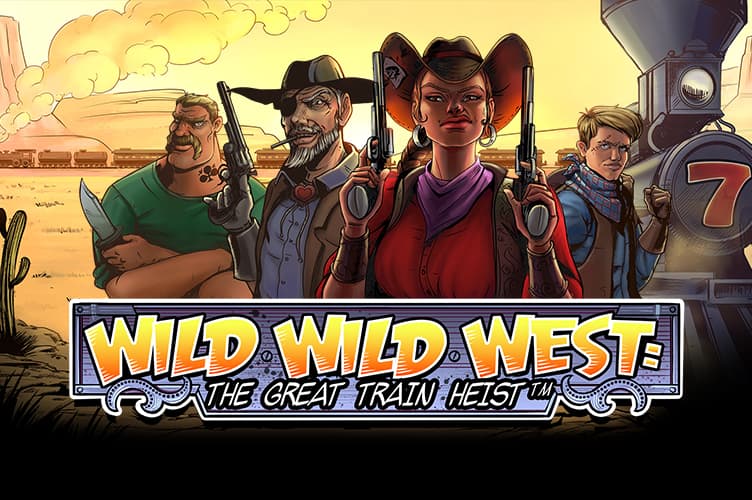 Logo för Wild Wild West slot från NetEnt