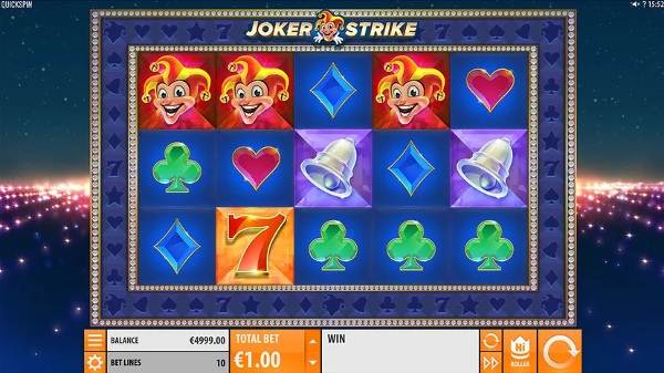 Joker Strike basspel och symboler