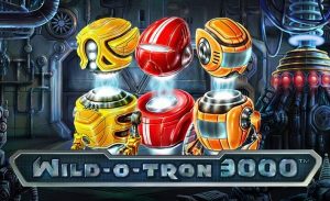 Wild-O-Tron 3000 slot logo med robotar