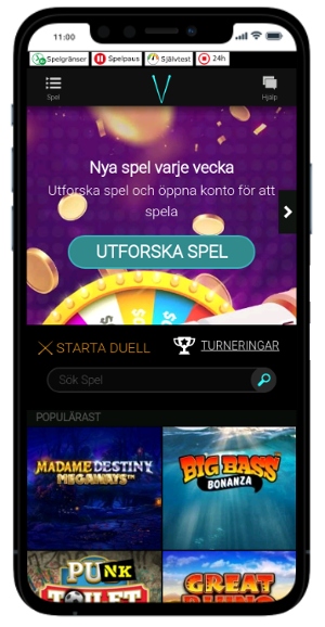 Voodoodreams casino på mobilen