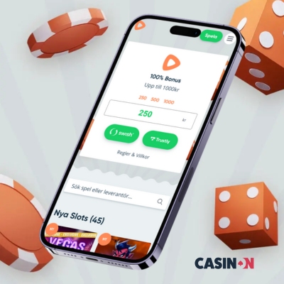Speedy Casino på en mobiltelefon