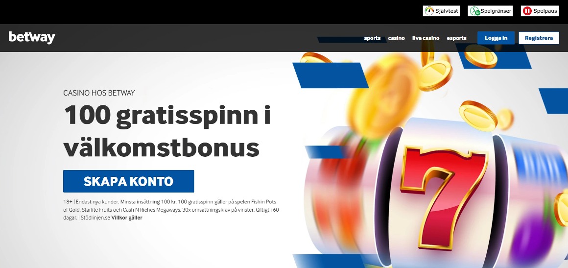 Betway casino login och bonus i Sverige