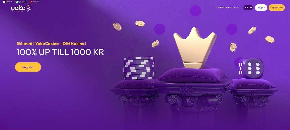 Yako Casino hemsida i Sverige