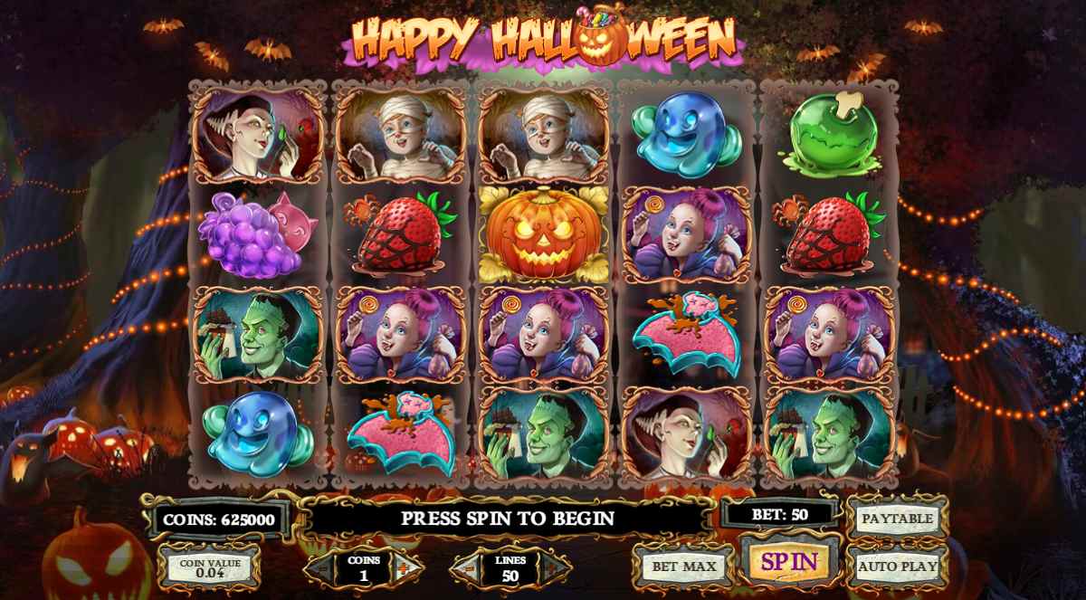 Happy Halloween slots spelplan från Play'n GO