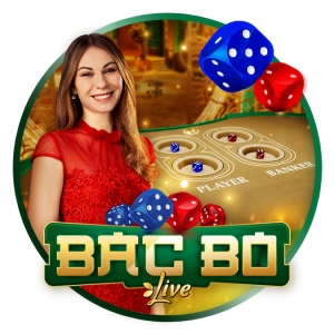 Kvinnlig live dealer för Bac Bo tärningsspel