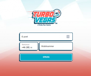 Registrering på TurboVegas casino