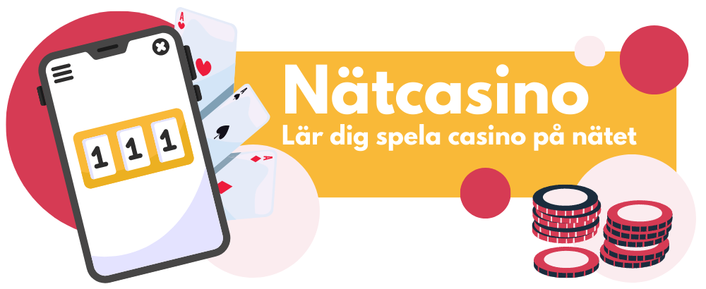 Tecknade bilder av nätcasino i Sverige