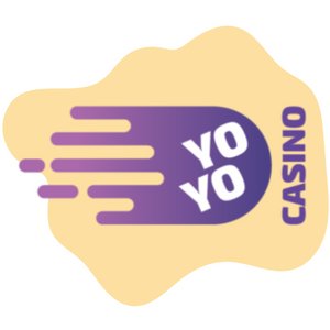 Yoyo Casino logo framför en orange bakgrund