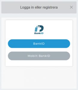 BankID registrering och login på Casinoaction.se