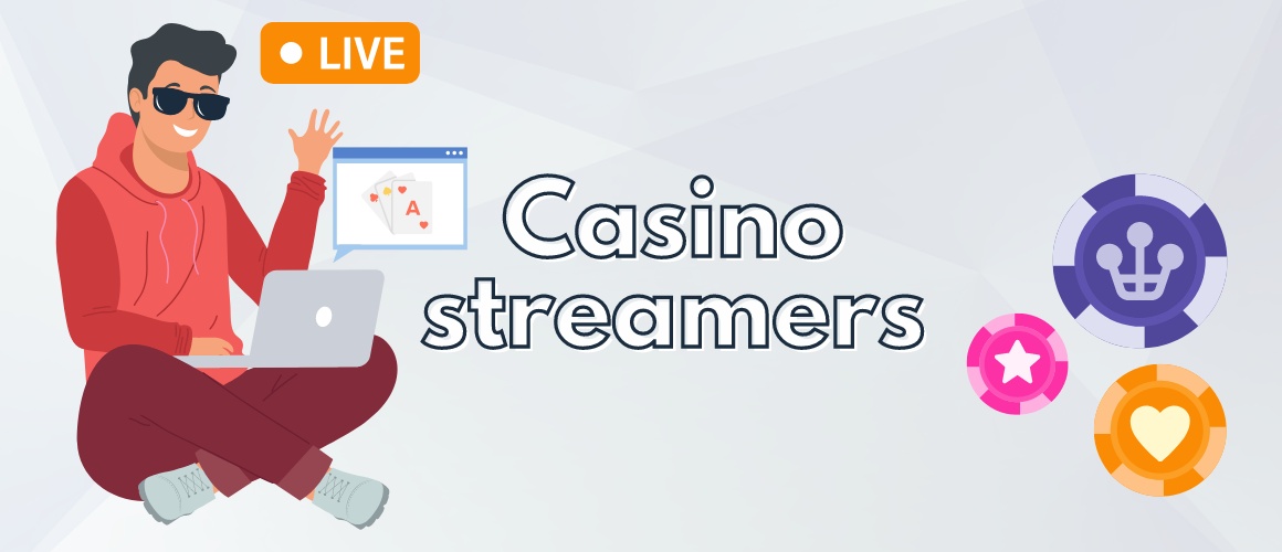 Casino streamer med bärbar dator