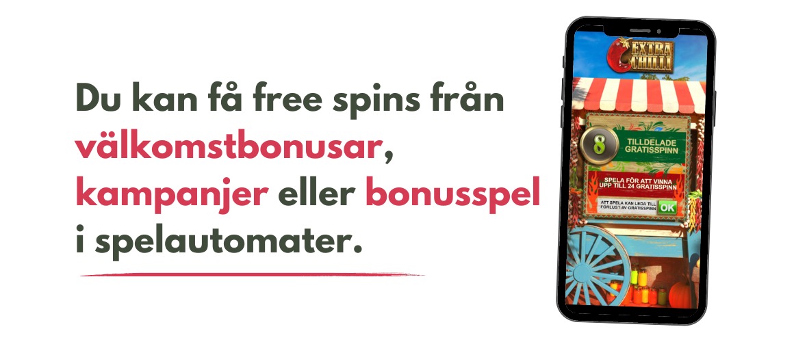 Free spins bonus på mobil