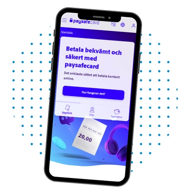 Paysafecard hemsida på mobil