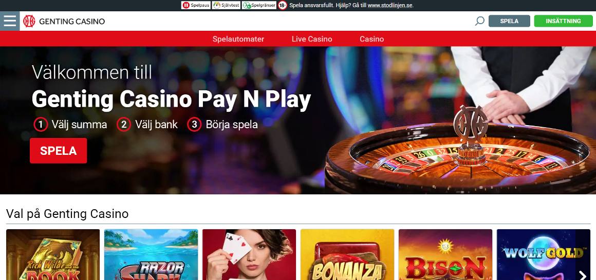 Genting Casino hemsida i Sverige
