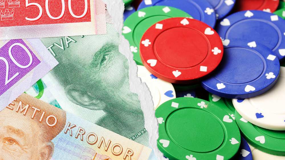 Omsättning på casino med spelmarker till svenska sedlar