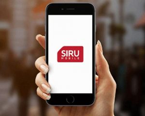 Siru logo på mobilteleon