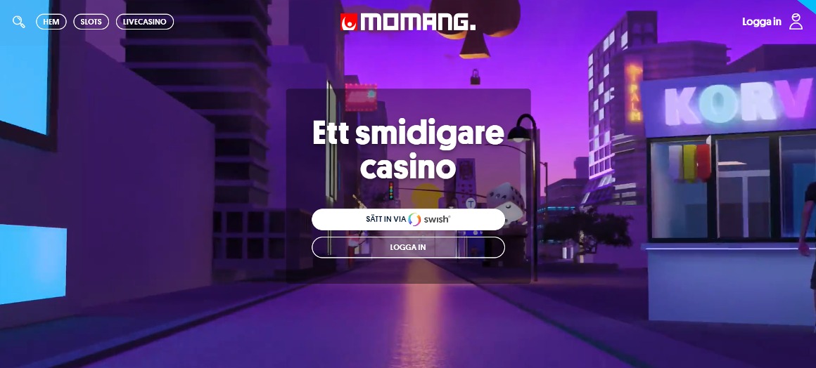Momang Casino hemsida med Swish insättning