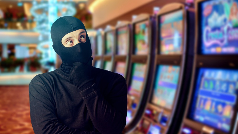Rånare på landbaserat casino