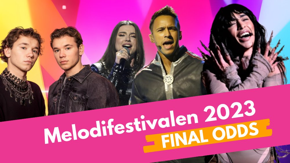 Melodifestivalen final betting och odds 2023