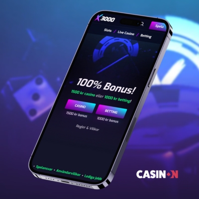 X3000 casino på mobil