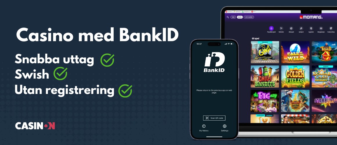 Casino med BankID på mobil och dator