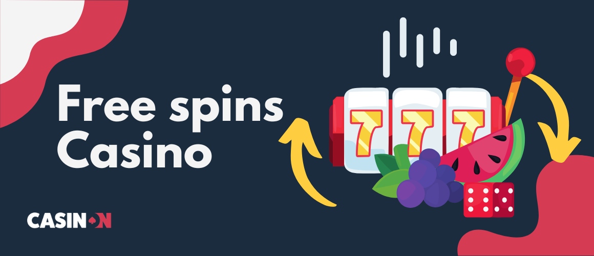 Free Spins casino med tecknad spelautomat