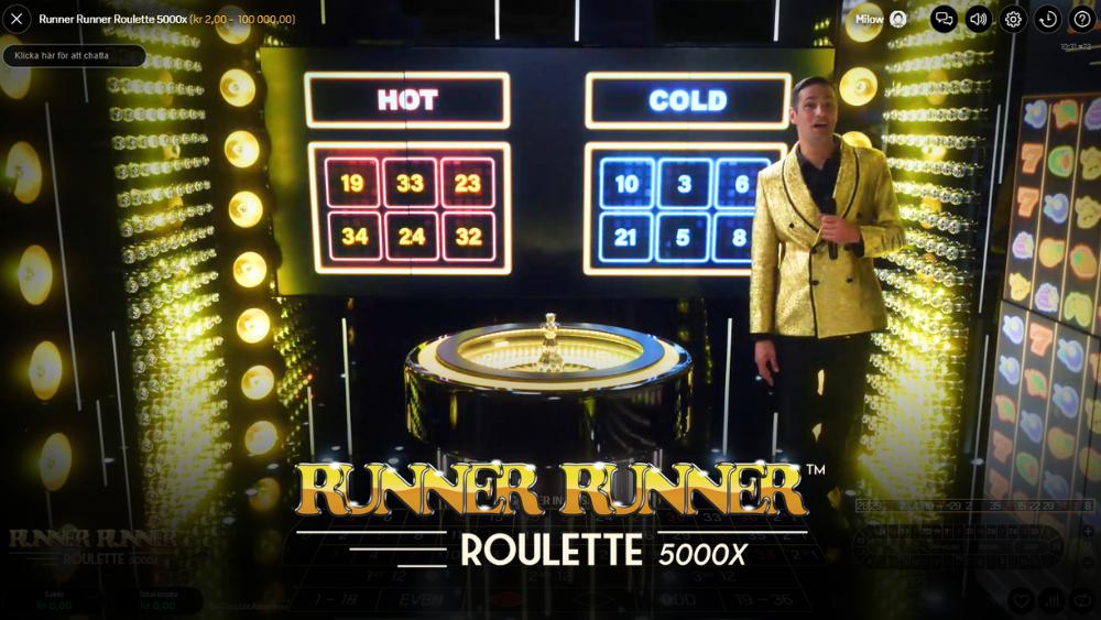 Runner Runner Roulette 5000x på svenskt live casino