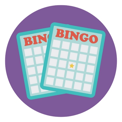 Tecknade bingolotter för att symbolisera Bingolotto