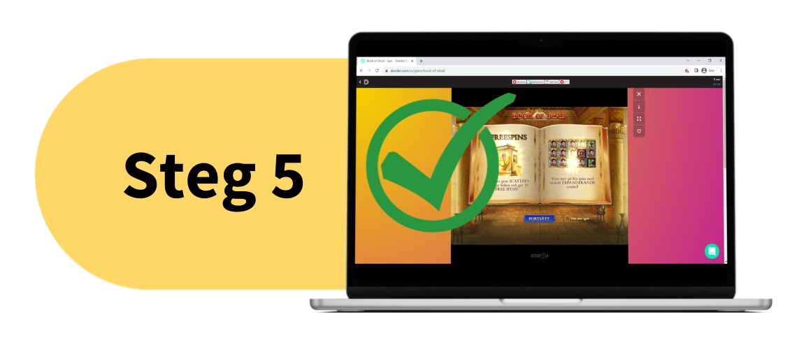 Spel på Book of Dead efter BankID verifiering