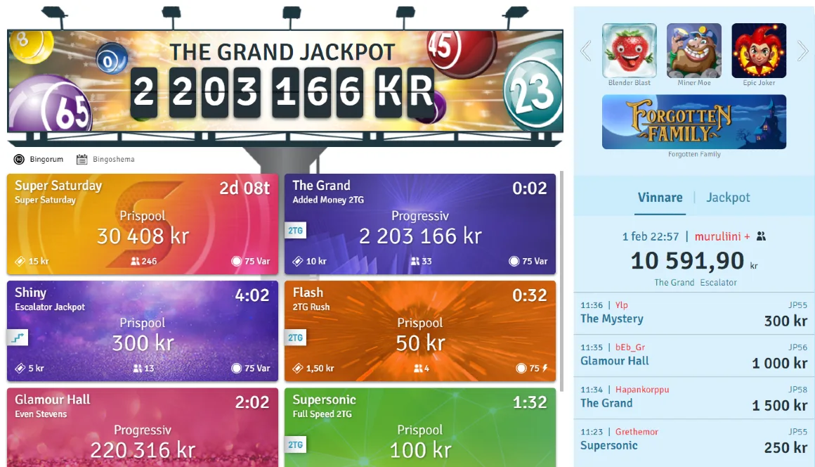 Bingospel på bingo com hemsida