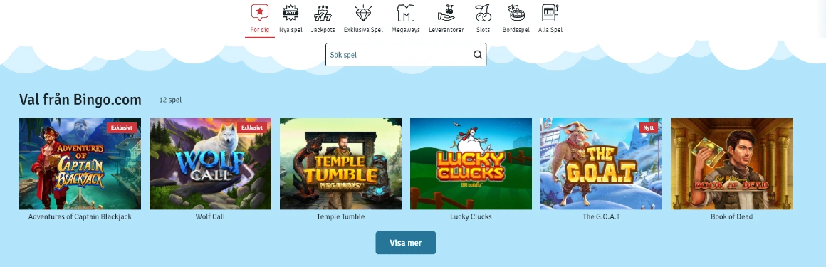Slots på bingo hemsida