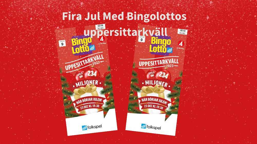 2 bingolotter med snö i bakgrunden.