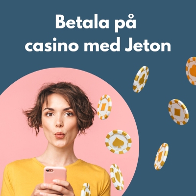 Kvinna betalar på casino med Jeton