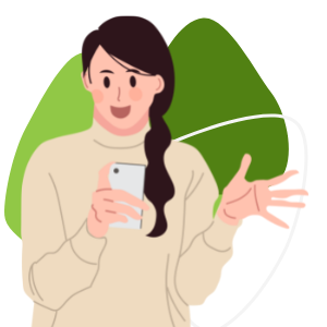 Kvinna med neteller på mobilen