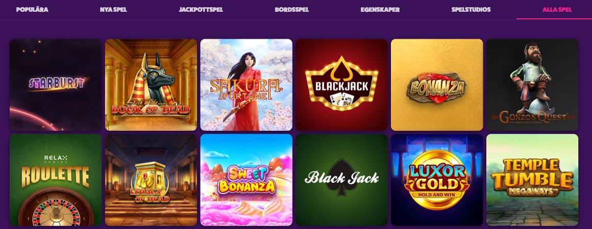 Casinospel på Frank&Fred