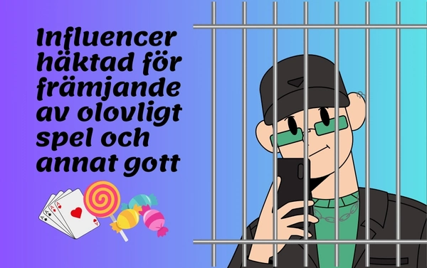 Influencer häktad för främjande av olovligt spel
