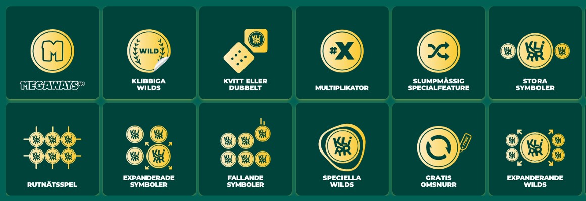 Filtrering genom spelkategorier på Klirr