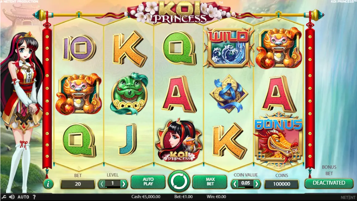 Koi princess slot spelplan