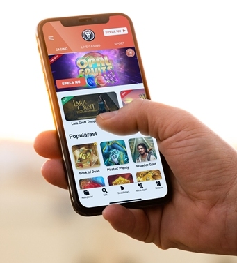 LeoVegas casino på mobil enhet