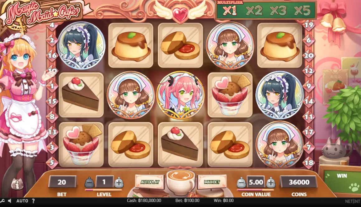 Magic maid cafe slot från NetEnt