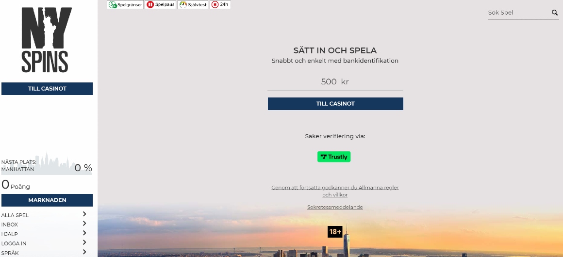 Nyspins casino logga in