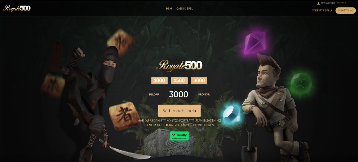 Royale500 casino hemsida i Sverige