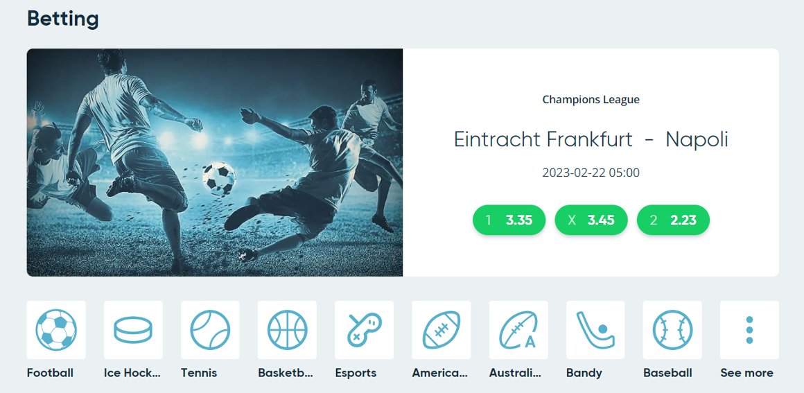 Sport odds på SpeedyBet