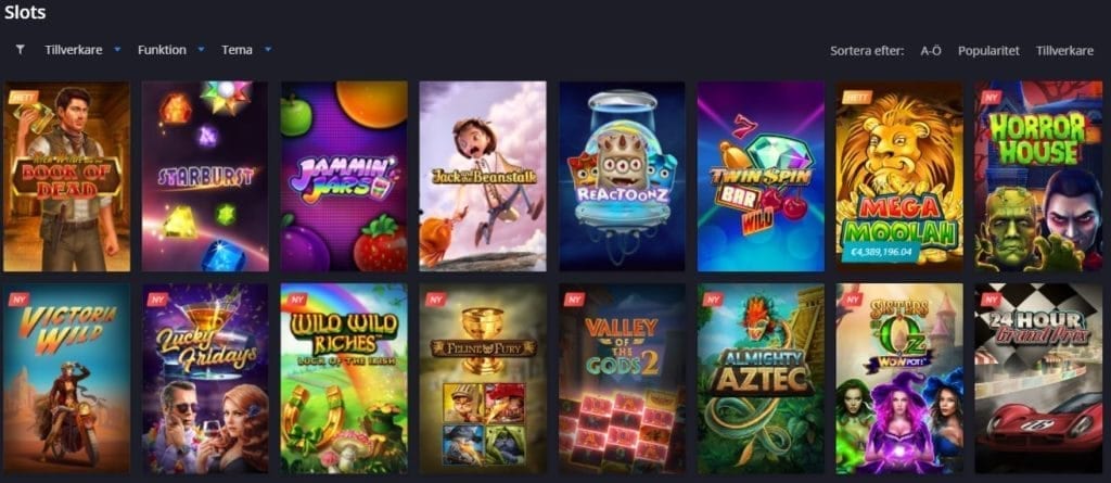twin casino slot och spelutbud