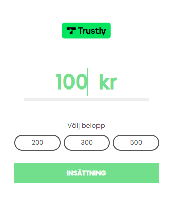 Trustly insättning på VoodooDreams