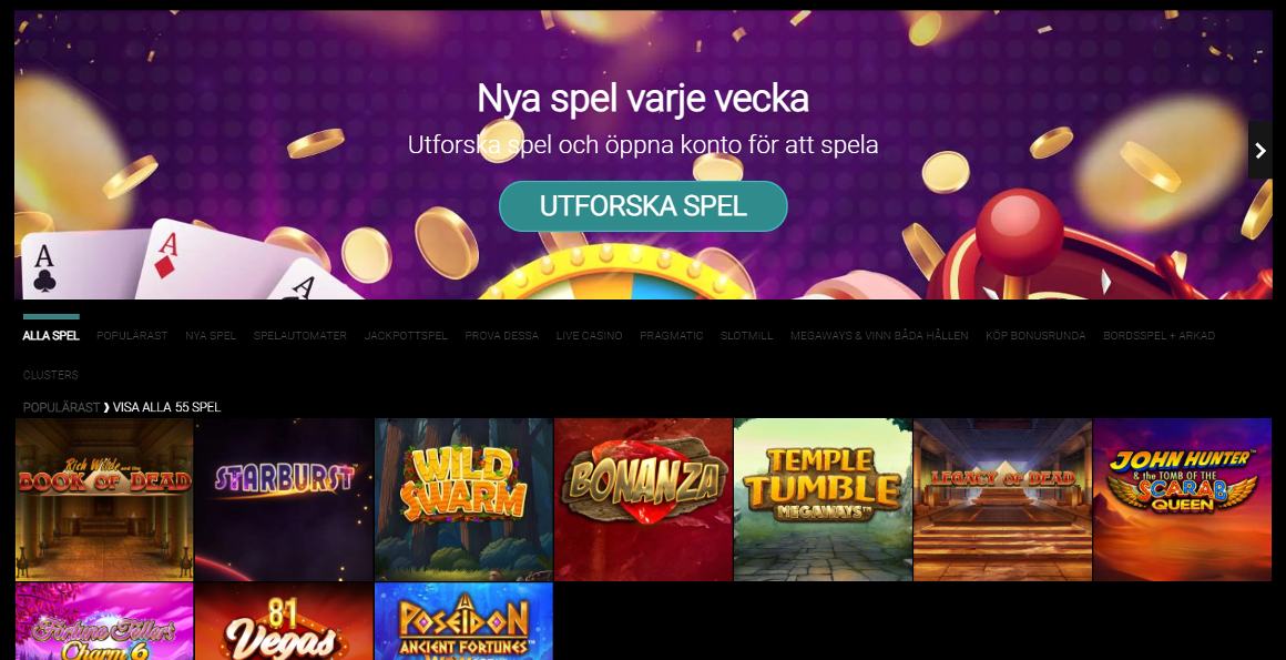 Populära spel hos VoodooDreams Sverige