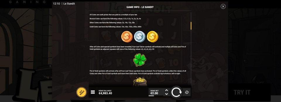 Le Bandit bonusunktioner