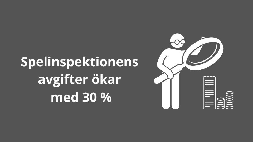 Spelinspektionens nya avgifter blir högre