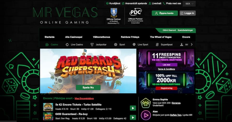 mr vegas casino hemsida