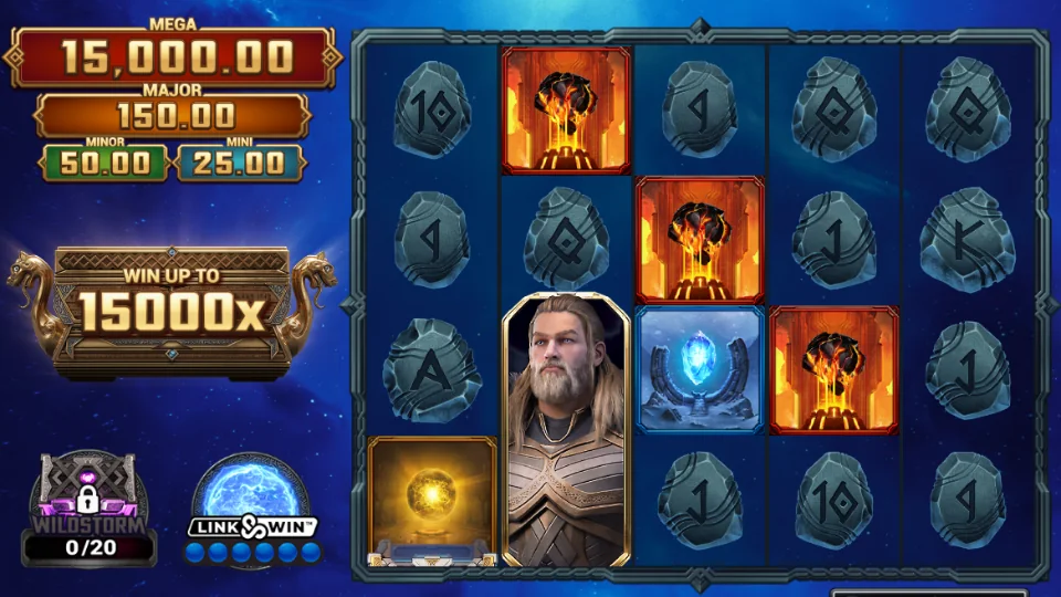 Thunderstruck Wild Lightning spelplan