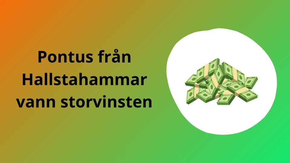 Pontus från Hallstahammar vann storvinsten i direktsändning
